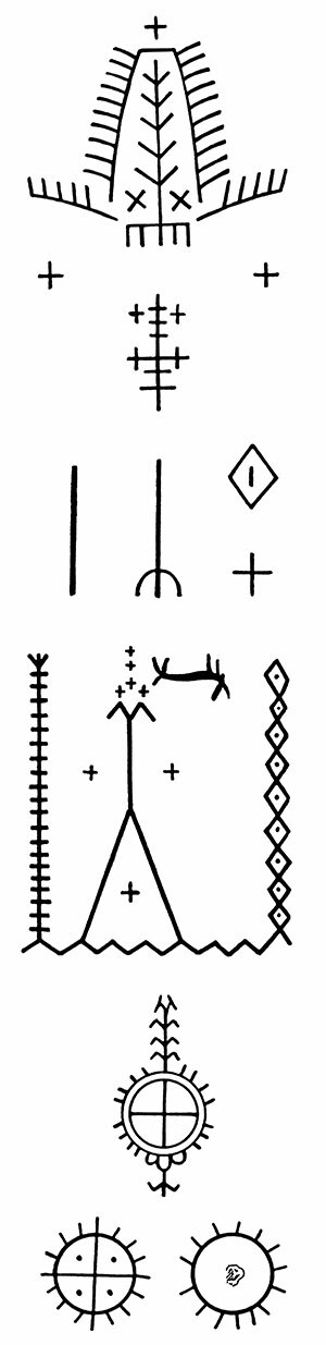 Shawiya or Chaouia Berber protective (ahajam) tattoo patterns