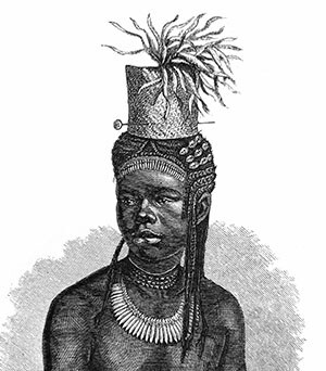 A Niam-niam in ceremonial costume