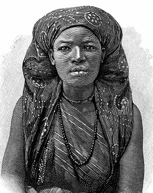 Hairstyle of women from Mogadishu, Somalia