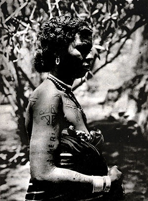 Antandroy woman fully tattooed