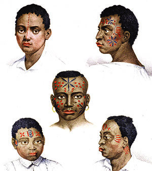 Makua tatoués du Mozambique