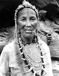 Atayal woman with face tattoo