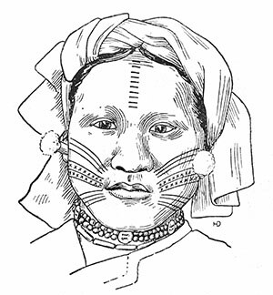 Tattoo design for women of Formosa (Taiwan)