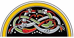 Interlaced animals from the Book of Kells