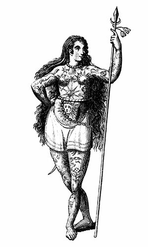 Pict woman fully tattooed