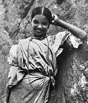A beautiful Sinhalese woman from Ceylon (Sri Lanka)