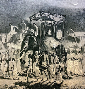 Moon festival in Ceylon (Sri Lanka)