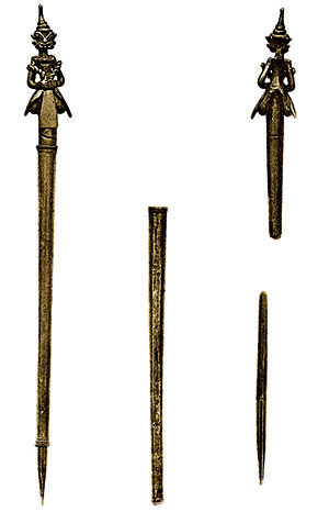 Traditional Burmese tattooing instruments