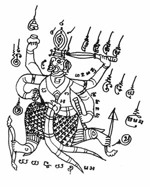 Hanuman tattoo motif, Thailand