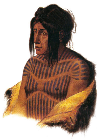 Mahsette-Kuiuab, chief of the Cree Indians, Great Plains