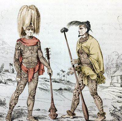 Tattooed chiefs of Nuka Hiva, Marquesas Islands