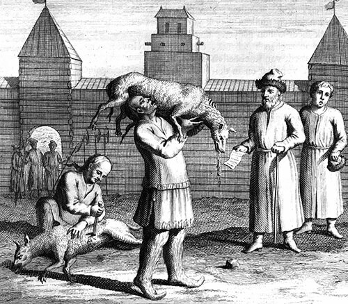 How the Tungus make a pledge or sign a deed