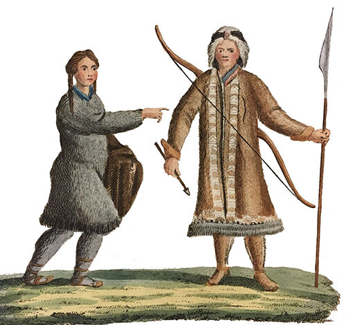 Yakut man and Tchuckchee woman, Siberia