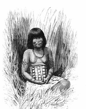 Young Toba girl with tattoos, Argentina