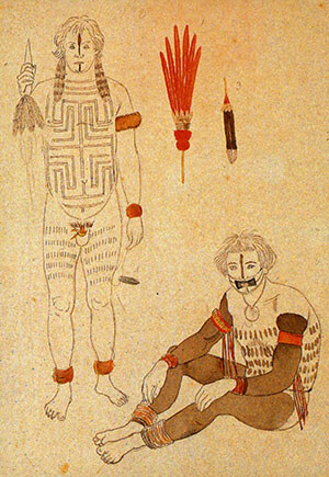 Apiacá Indians fully tattooed