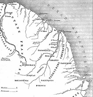 Map of French Guiana