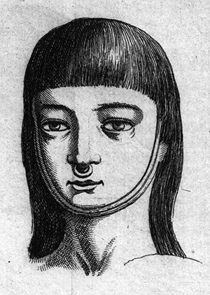 顎に入れ墨のあるパリクルの女性、フランス領ギアナ