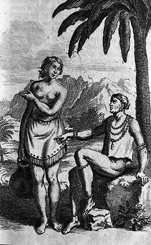 Native American man and woman in 1526
