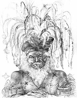 Ceremonial dress and body markings, Seram